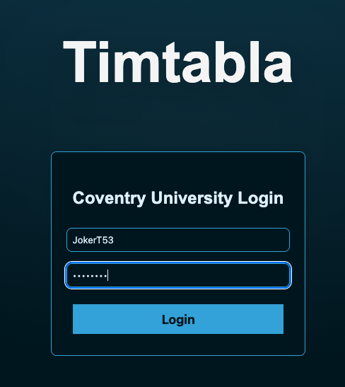 Login Screen