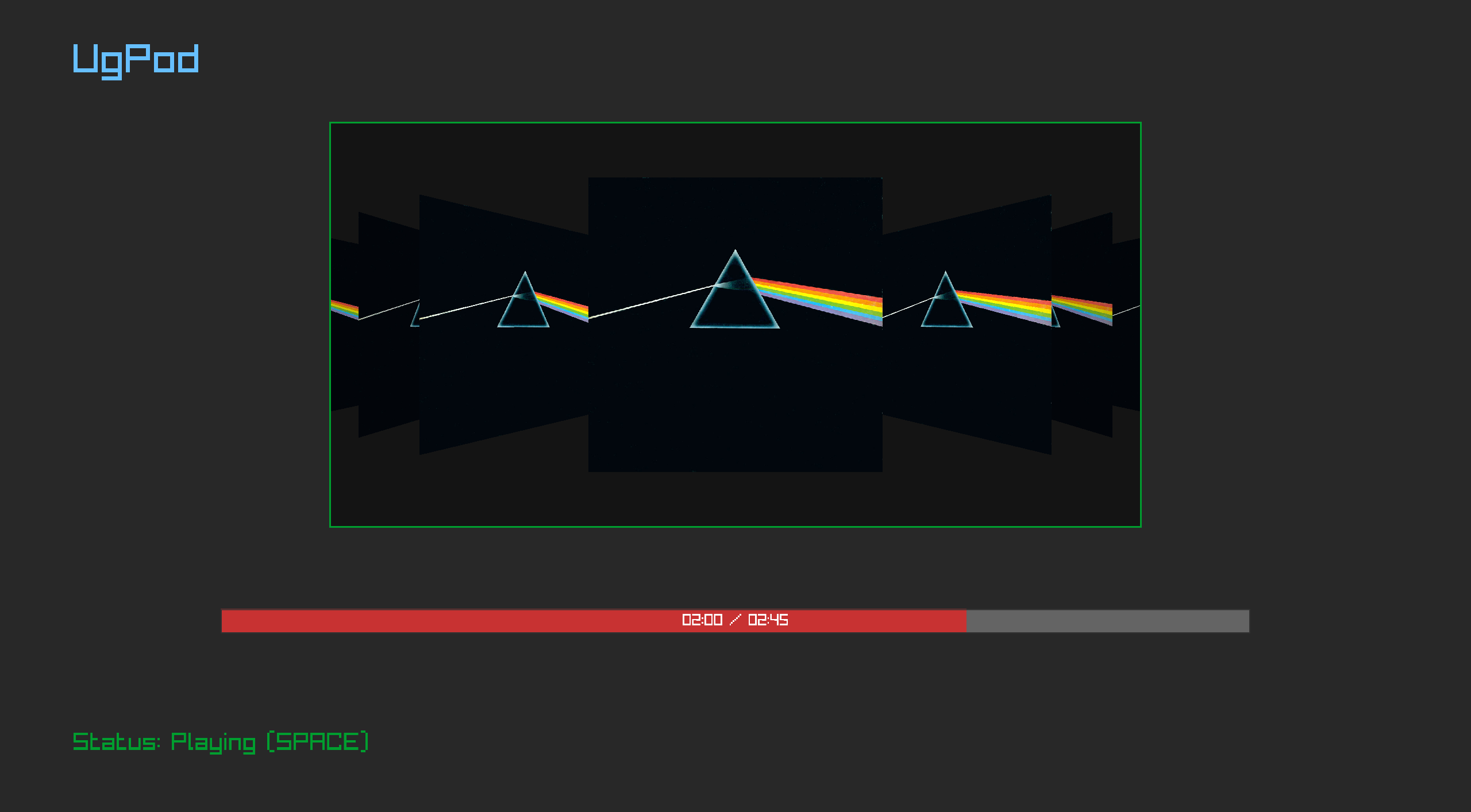 screenshot of main page